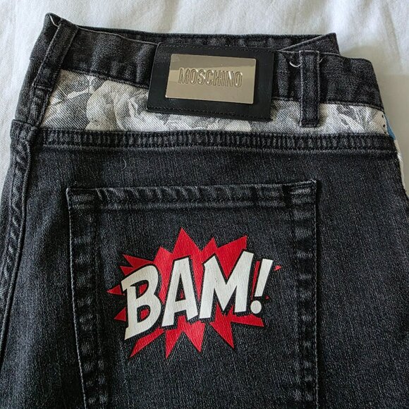 MOSCHINO Black Skinny Jeans size 32 - Picture 2 of 11